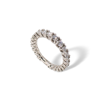 Anello veretta da donna in oro bianco 18 kt con diamanti naturali da 1.87 ct, colore G e purezza SI1 – Idee Preziose dal 1987 - IP.AK18B/51D